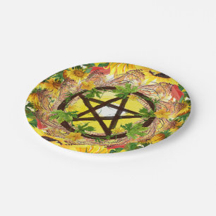 Summer Solstice Bright Sunflower & Elecampane Paper Plates
