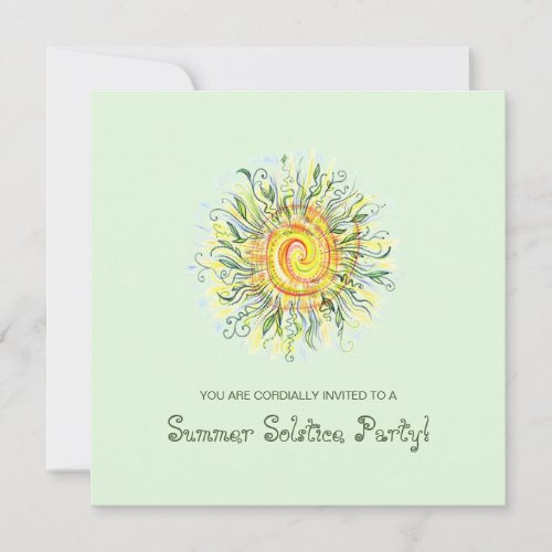 Summer Solstice Festival  Party Invites
