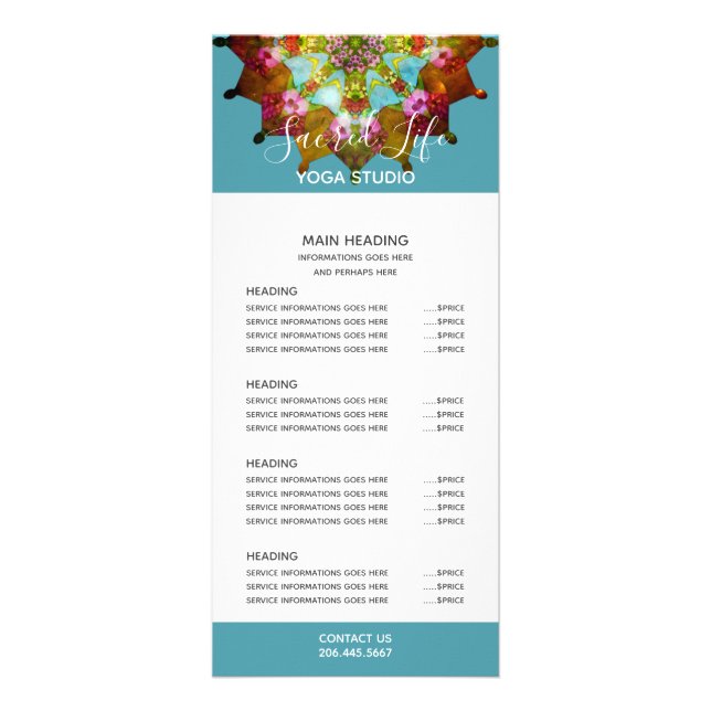 Summer Solstice Mandala Rack Card (Front)