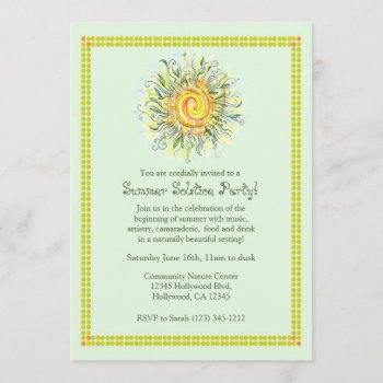 Summer Solstice Party Invitation by AV_Designs at Zazzle