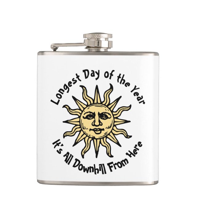 Summer Solstice Poem Flask (Front)