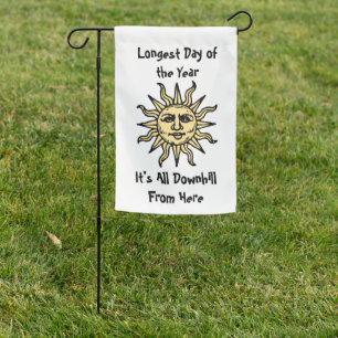 Summer Solstice Poem Garden Flag