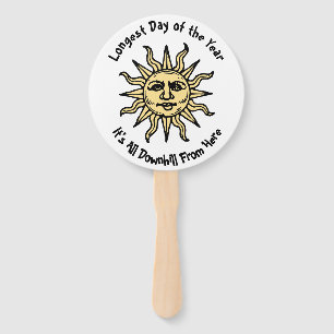 Summer Solstice Poem Hand Fan