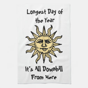 Summer Solstice Poem Kitchen Towel