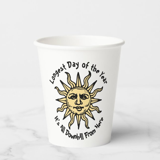 Summer Solstice Poem Paper Cups (Front)