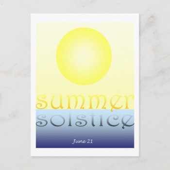 Summer Solstice Postcard by lotzostuff at Zazzle