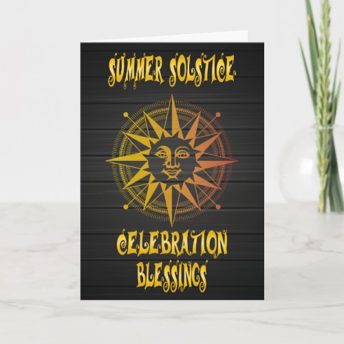 Summer Solstice Sun Celebration Blessing Card