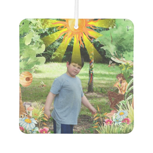 Summer Solstice Sun Portrait Frame Air Freshener (Front)