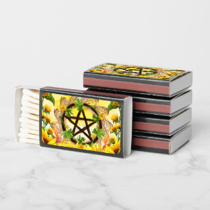 Summer Solstice Sunflower & Wheat Wicca Matchboxes
