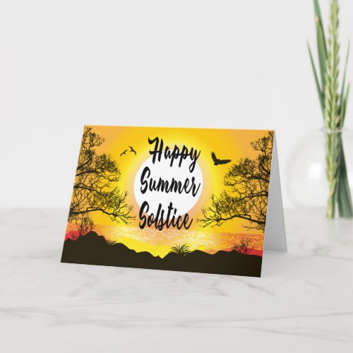 Summer Solstice Sunset Blessing Card