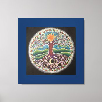 Summer  Solstice Tree Of Life Mmandala Canvas Prin by arteeclectica at Zazzle