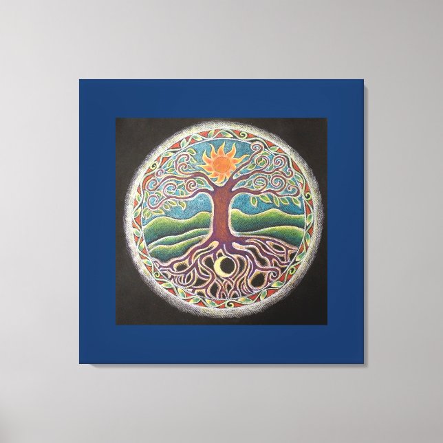 Summer  Solstice Tree of Life mMandala Canvas Prin Print (Front)