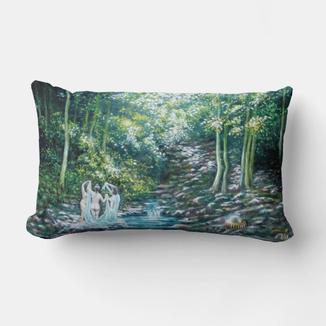 SUMMER SONGS IN THE FOREST OF VALLOMBROSA LUMBAR PILLOW (Front)