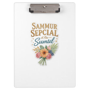 Summer Special Floral Die-Cut Sticker Vintage Clipboard