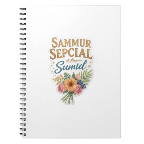Summer Special Floral Die-Cut Sticker | Vintage Notebook