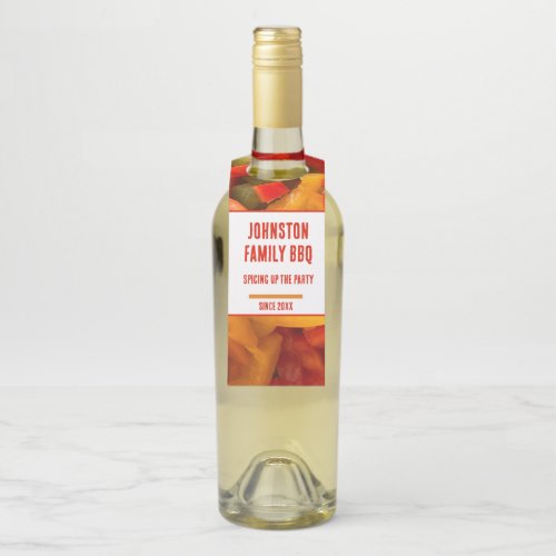 Summer Spice Up The Party Family Cookout BBQ Bottle Hanger Tag