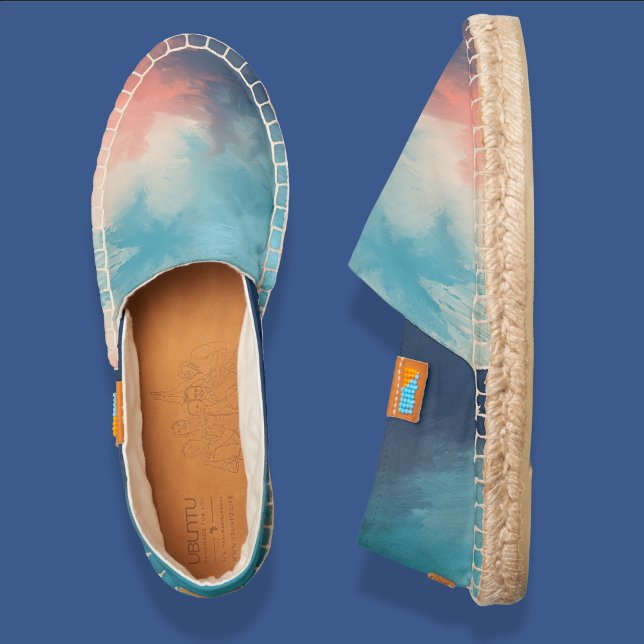 Summer Splash Abstract Painting Zazzle Afridilles Espadrilles (Creator Uploaded)