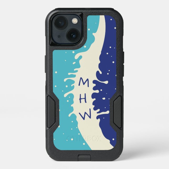 Summer Splash custom monogram phone cases (Back)