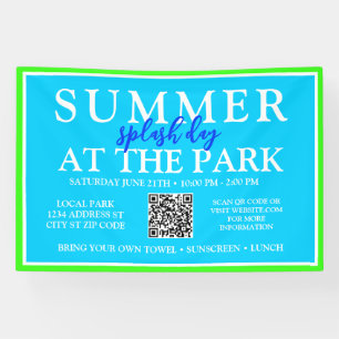 Summer Splash Day at the Park Outdoor Event Sign