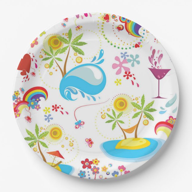 Summer Splash Paper Plates (Front)