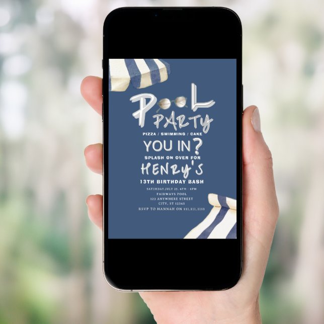 Summer Splash Pool Party Invite (Front Digital)