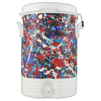 SUMMER SPLASH TILE (an abstract art design) ~ Beverage Cooler