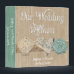 Summer Spring Beach Wedding Photo Album Binder<br><div class="desc">Beautiful custom wedding design featuring a beach summer theme. Perfect for that beach wedding. You can customize and personalize it any way you wish.</div>