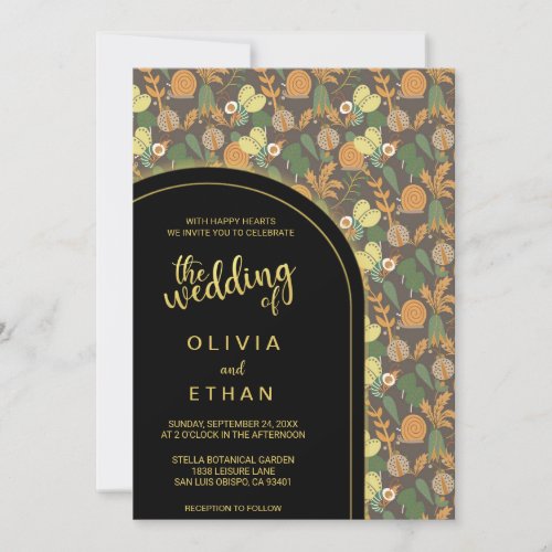 Summer spring pattern floral Wedding Invitation