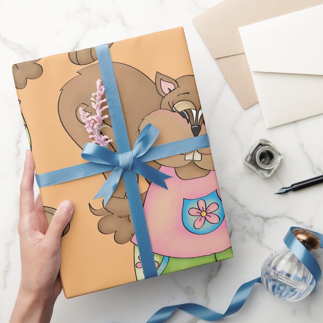 Summer Squirrel Wrapping Paper (Creator Uploaded)