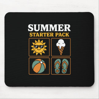 Summer Starter Pack Sun Flip Flops Ll And Ice Crea Mouse Pad