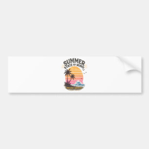 Summer State of Mind Vintage Bumper Sticker