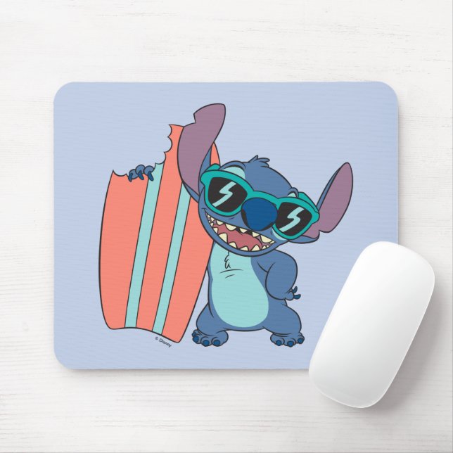 Summer Stitch with Surfboard Mouse Pad (With Mouse)