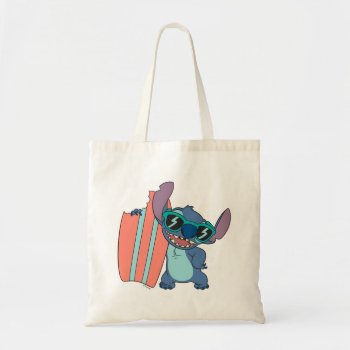 Summer Stitch With Surfboard Tote Bag by LiloAndStitch at Zazzle