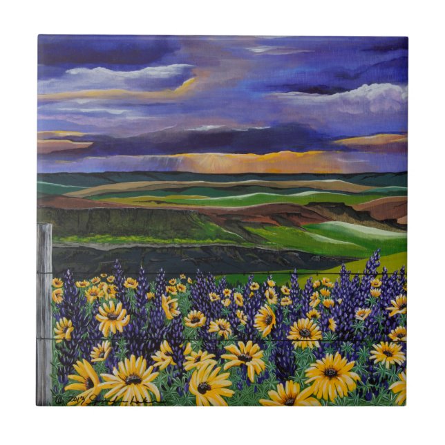 Summer Storm Ceramic Tile (Front)
