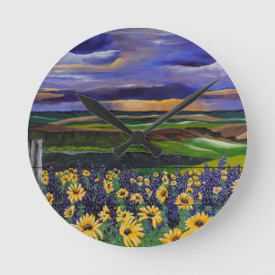 Summer Storm Round Clock