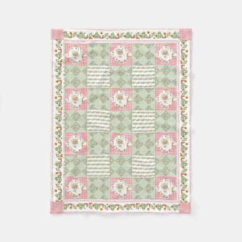 Summer Strawberries Floral Gingham Baby Girl