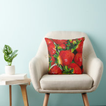 Summer Strawberries Pillow