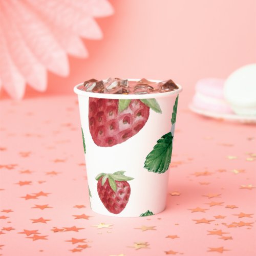 Summer Strawberry Baby Shower Game  Paper Cups