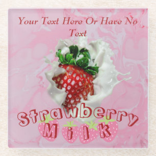 Summer Strawberry Fruit Cute Japanese Kawaii Food Glass Coaster
