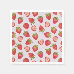Summer Strawberry Fruit Pattern Napkins
