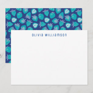 Summer Strawberry Fruit pattern Note Card