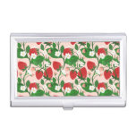 Summer Strawberry in Pink Business Card Case