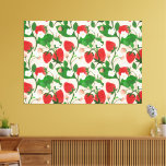 Summer Strawberry in Pink Canvas Print
