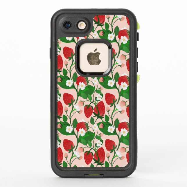 Summer Strawberry in Pink LifeProof iPhone Case (Back)