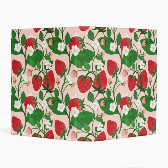 Summer Strawberry in Pink Mini Binder (Background)