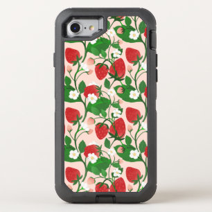 Summer Strawberry in Pink OtterBox Defender iPhone SE/8/7 Case