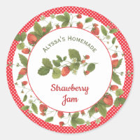 Summer Strawberry Jam Canning Label