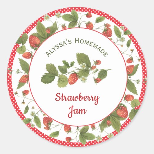 Summer Strawberry Jam Canning Label