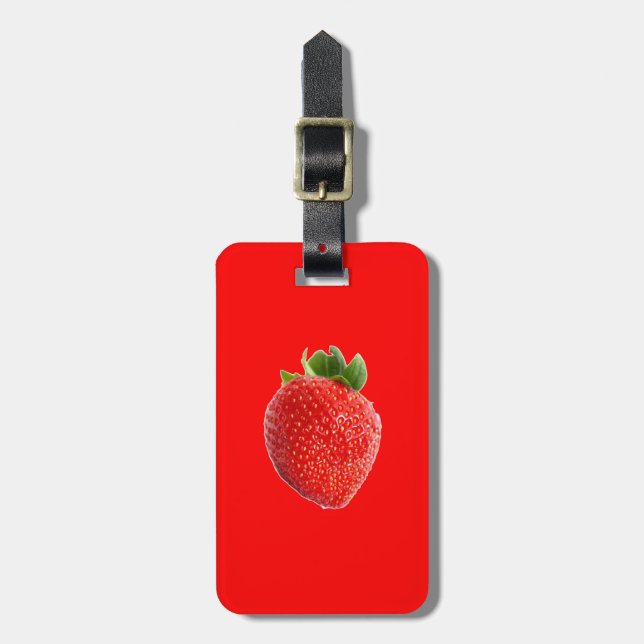 Summer Strawberry Luggage Tag (Front Vertical)