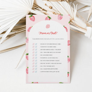 Summer Strawberry Mom Or Dad Baby Shower Game